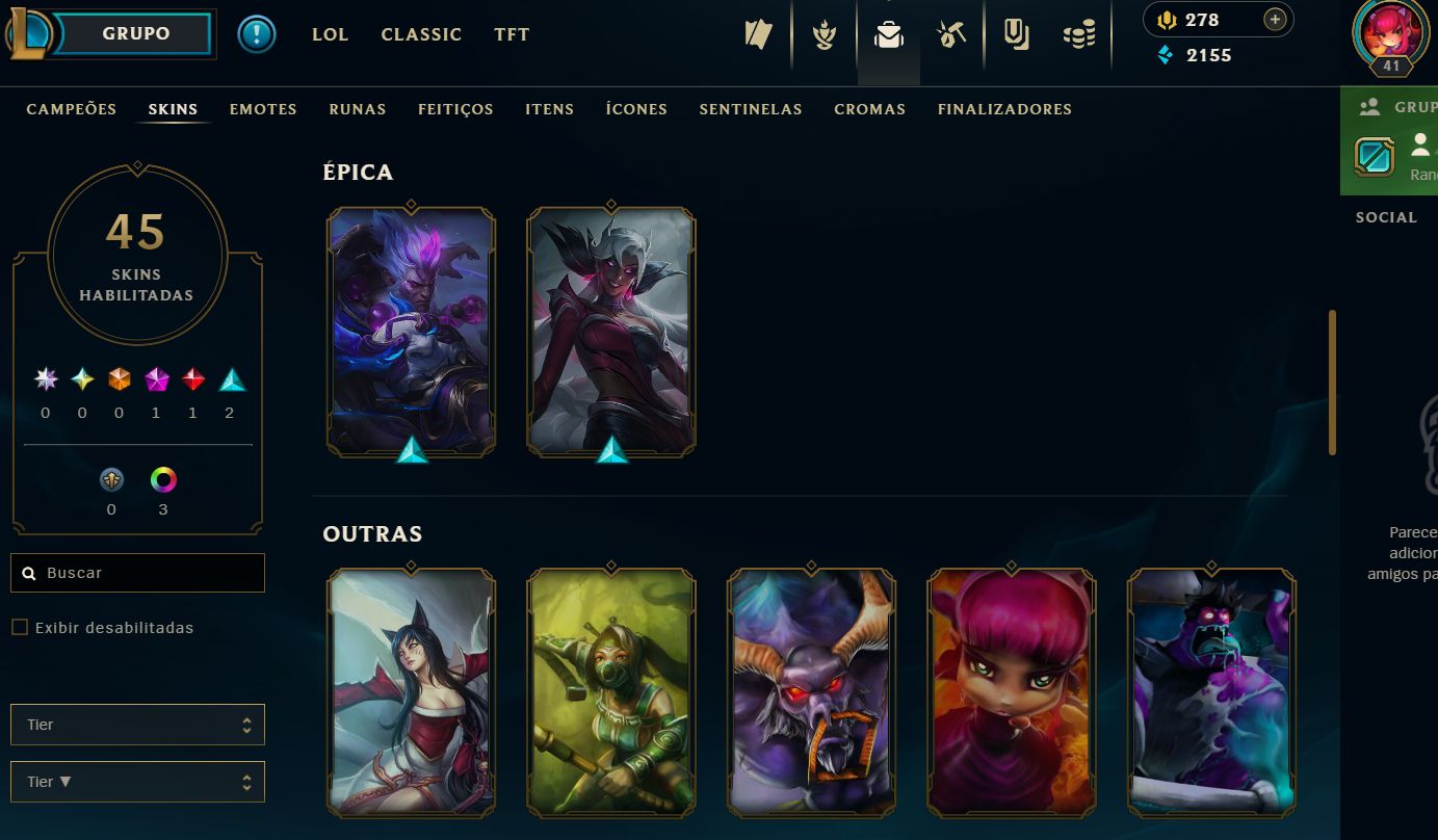 [ENTREGA AUTOMÁTICA] CONTA LOL LEVEL 41 OURO 1 (PRONTA RANKED) - FULL ACESSO!!!
