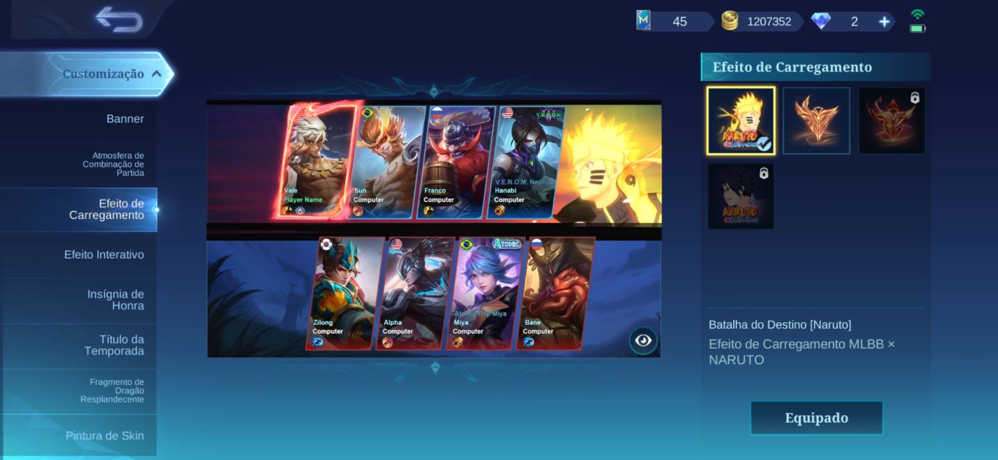 Conta MLBB 603 Skins | Mega Colecionador 1
