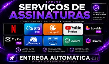 [PROMOÇÃO] - CANVA/CRUNCHYROLL/LOVABLE/NETFLIX/AMAZON PRIME/PARAMOUNT/CAPCUT