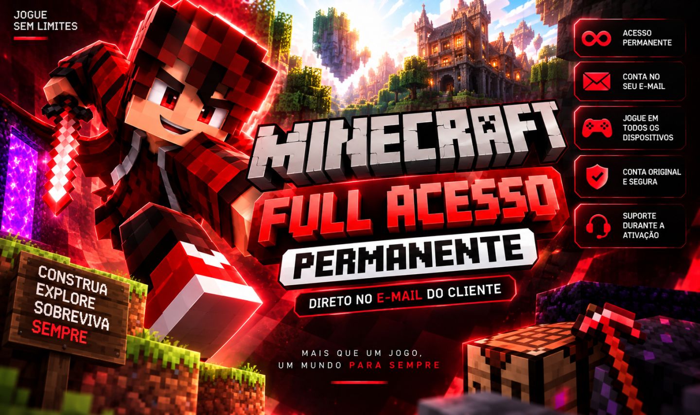 Minecraft Original | Java + Bedrock Entrega Rápida