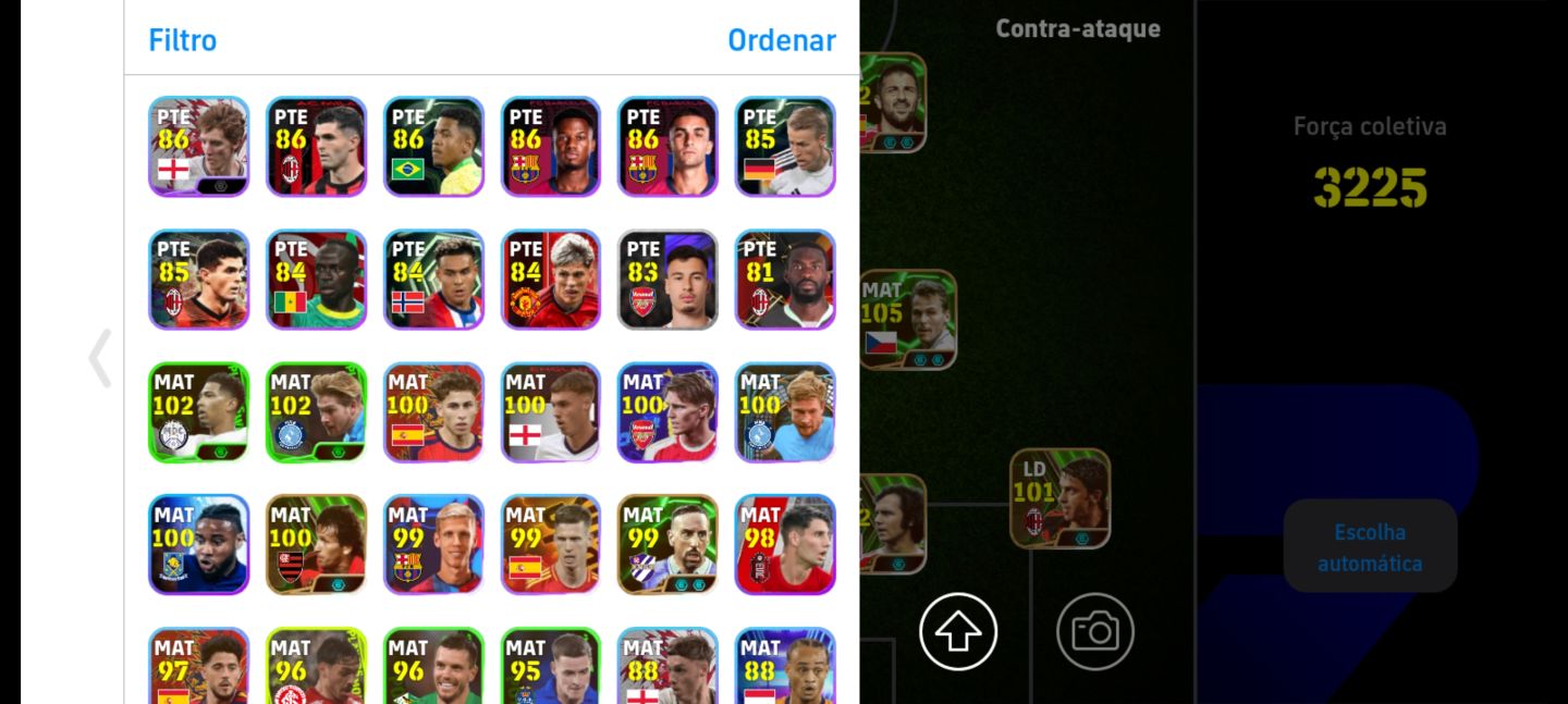 Conta eFootball Top Tier | Força 3225 | CR7 107 + Kane 107 + Casillas 105