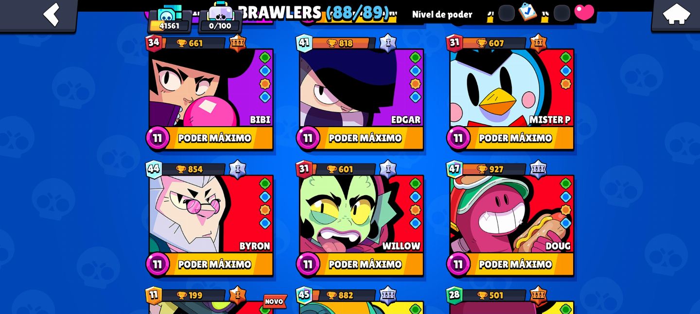 CONTA BRAWL STARS 101/105 BRAWLS