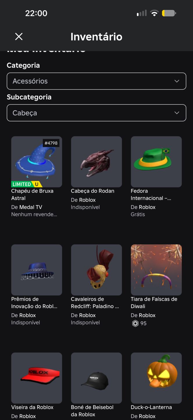 Conta de roblox!