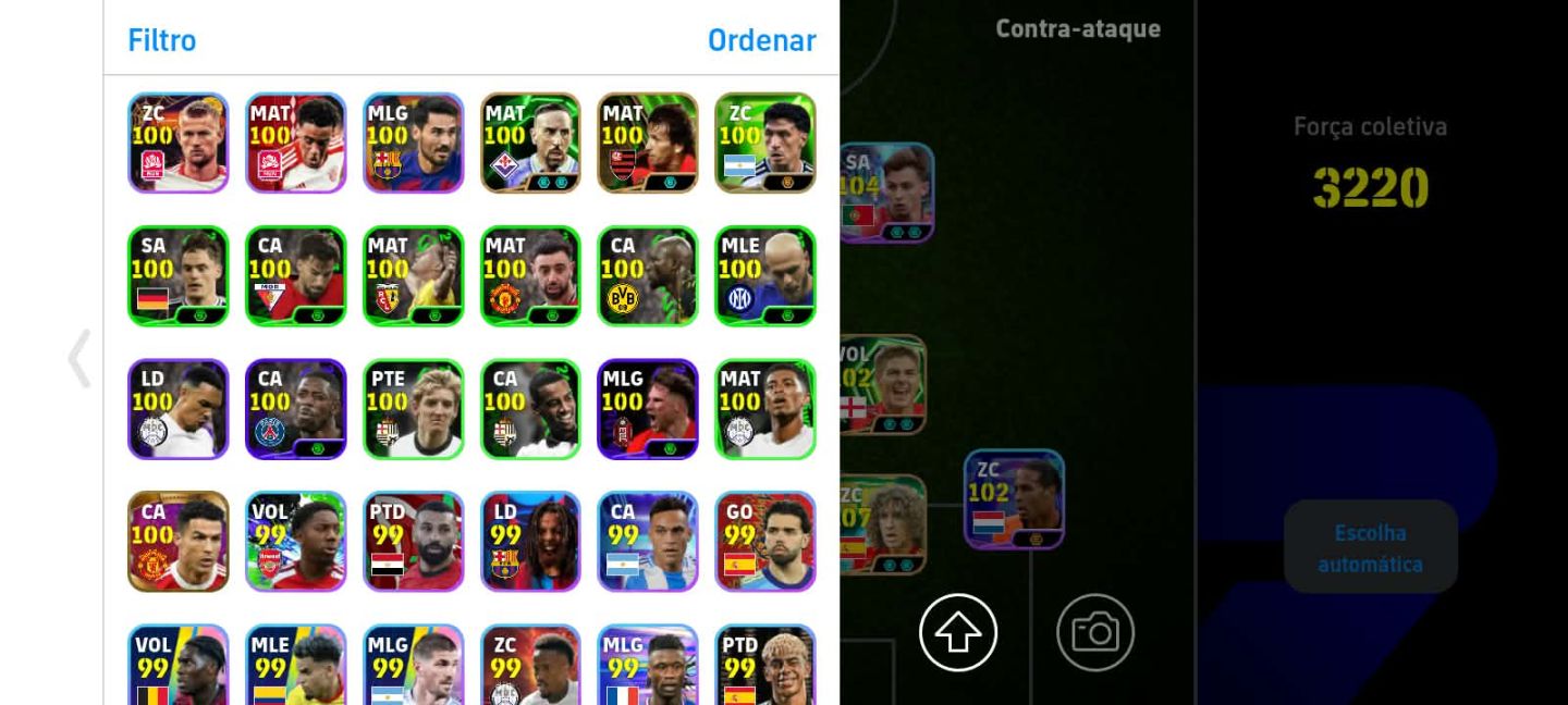 CONTA EFOOTBALL COM 3220 DE FORÇA + TIME LEGENDS + DESAILLY BIG TIME + PUYOL