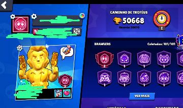 CONTA DE BRAWL STARS 154mil MOEDAS 50K DE TROFEUS E 40 FULL HYPER