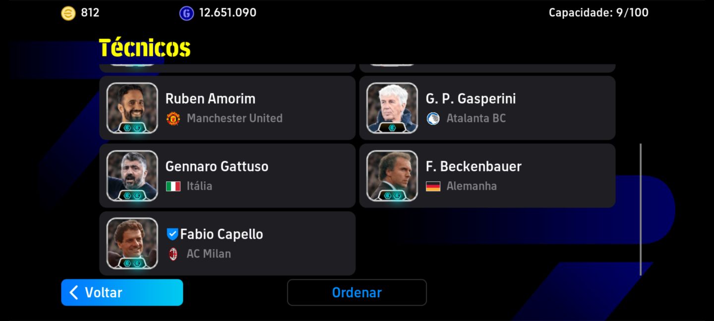 Conta de efootball mobile com o novo Bale e Messi 111