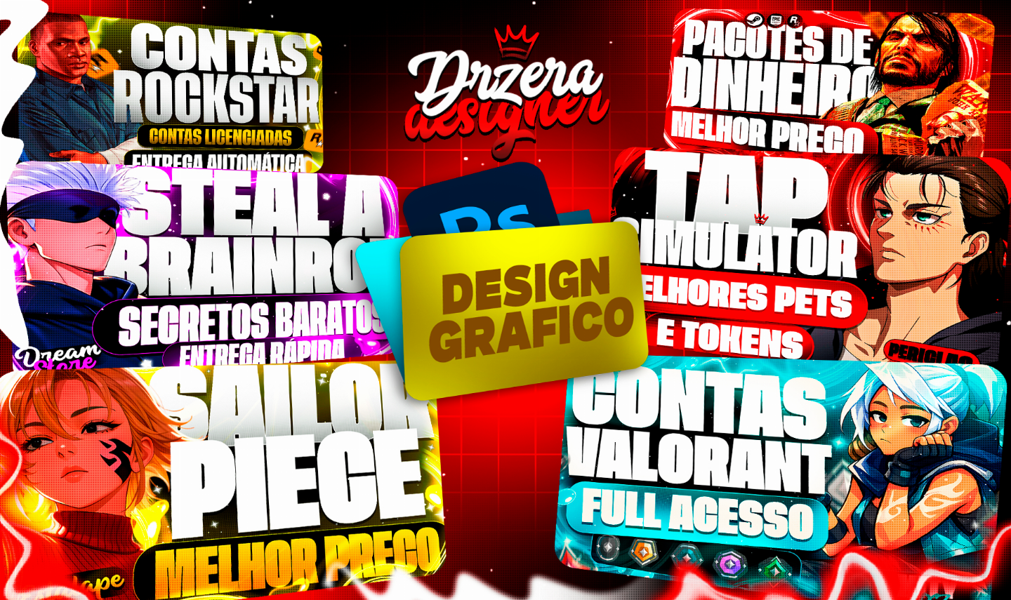 DESIGNER PROFESSIONAL - YOUTUBE, TWITCH, INSTAGRAM, DISCORD, E MAIS