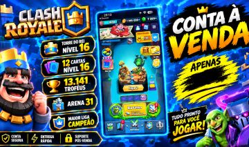 CLASH ROYALE | TORRE 16 | 12 CARTAS LVL 16 | 13.141 TROFÉUS | 7.559 GEMAS