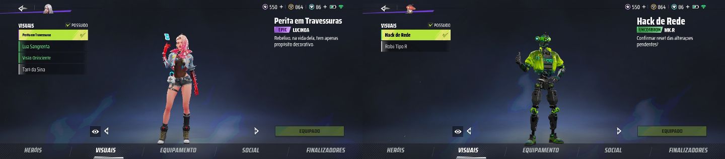 CONTA FARLIGHT84 - QUASE TODOS OS VISUAIS!