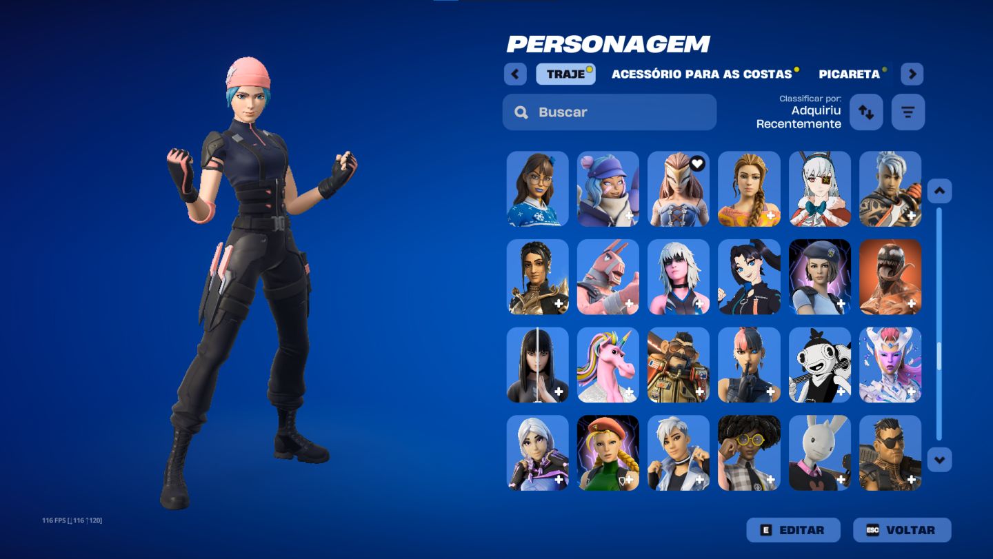 Conta com passes antigos e skins raras (Fortnite)