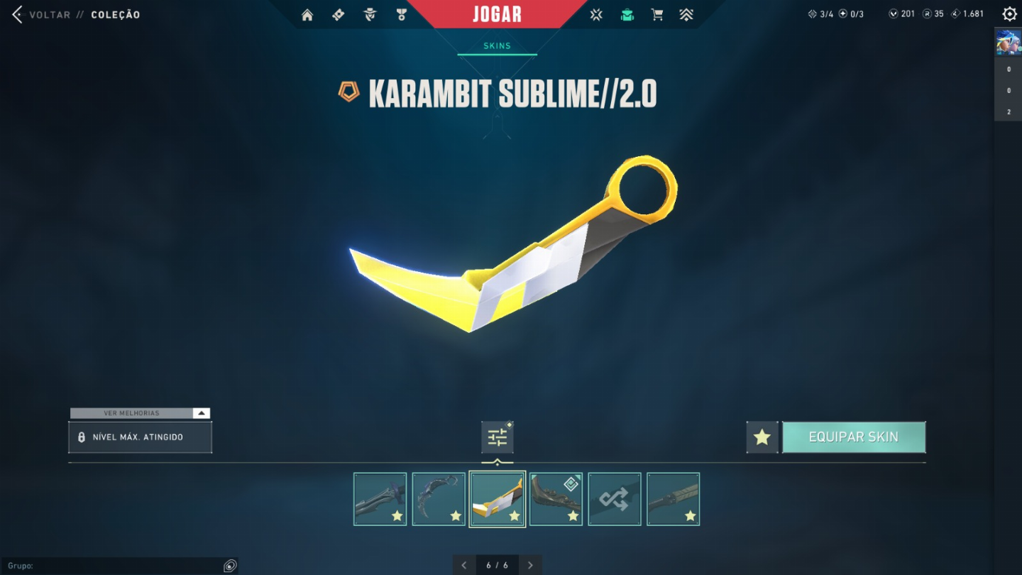 Conta de valorant com muitas skins e chaveiro imortal