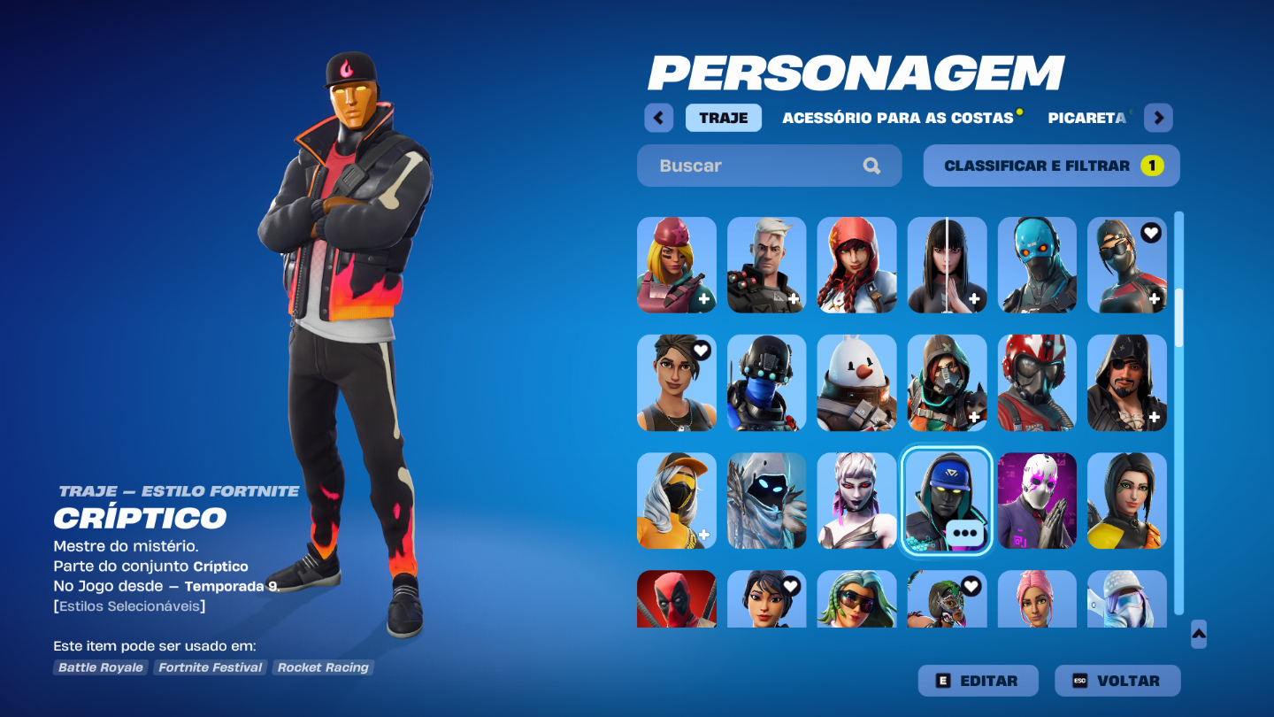 CONTA EPIC GAMES / MUITAS SKINS FORTNITE E JOGOS