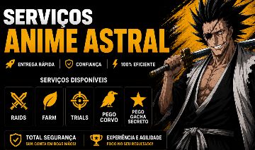 (UPDATE 3) TODOS OS SERVIÇOS E UP DE CONTA, 70% DE DESCONTO. ANIME ASTRAL