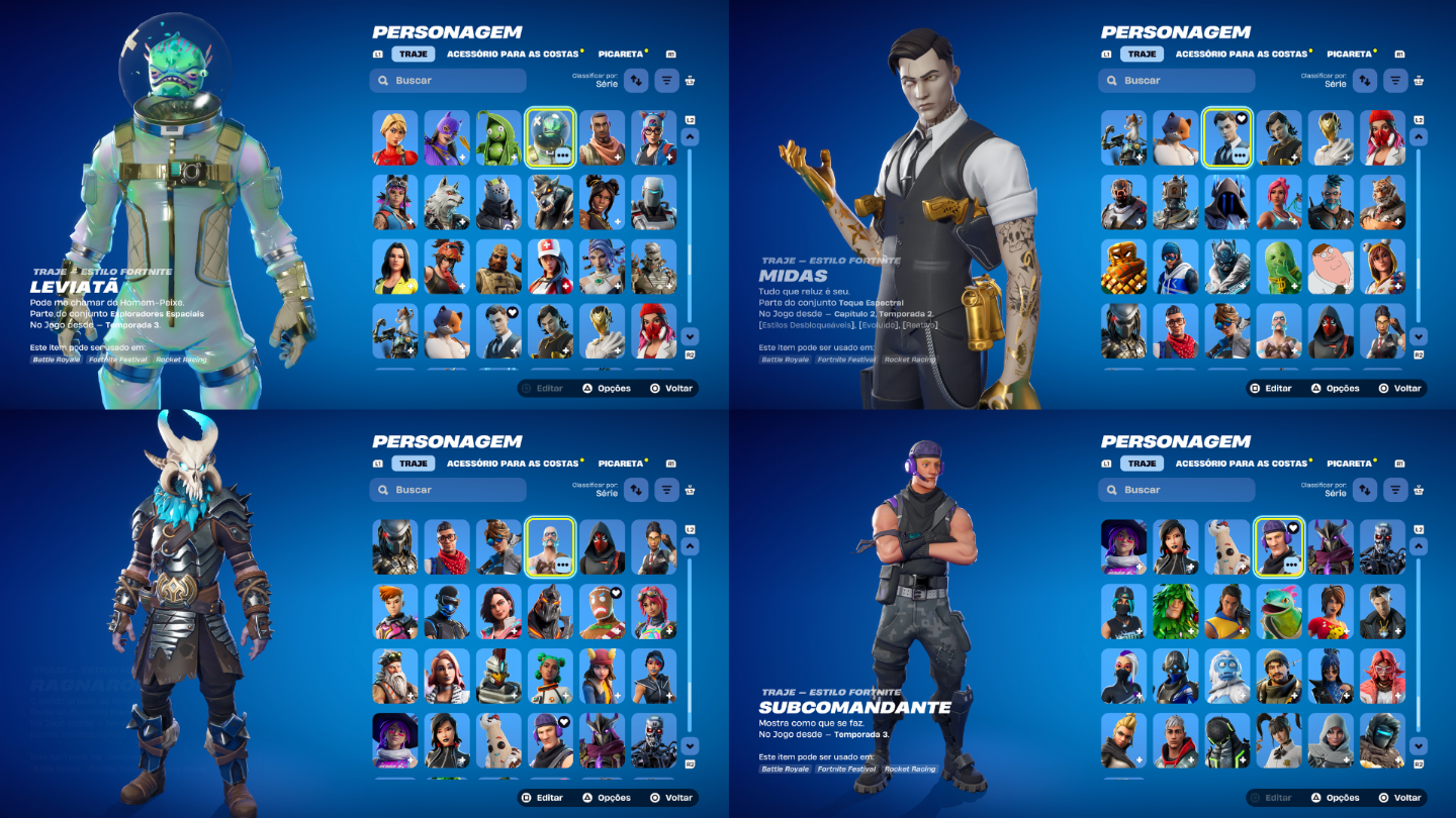 TRAVIS, MÍSTICA, DEADPOOL, MIDAS, GALAXY E MUITO MAIS!!!!
