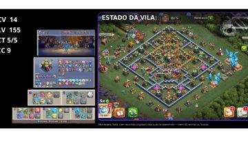 ESTOQUE NOVO! CONTAS CLASH OF CLANS CV 7 A 18 COM IMAGENS REAIS E PREÇO BAIXO
