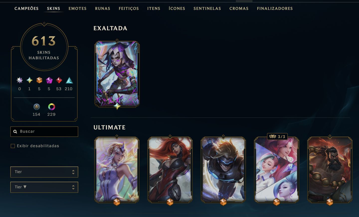 CONTA LOL +615SKINS(JINX FRAGMENTADA) +680 ICONES +229 CROMAS +MT SKIN RARA +TFT