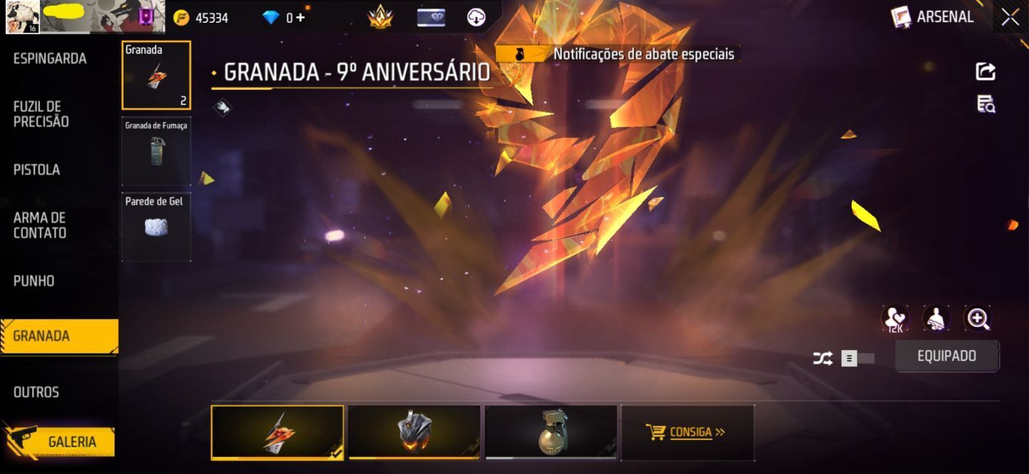 CONTA FREE FIRE COM CONJUNTO LEGADO FRAGMENTADO | CUBO MÁGICO | CARTÃO DE TROCA
