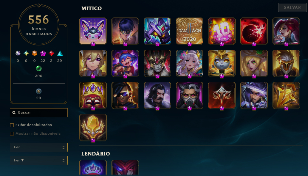 Conta lol no bronze por escolha top 12 no Brasil de level