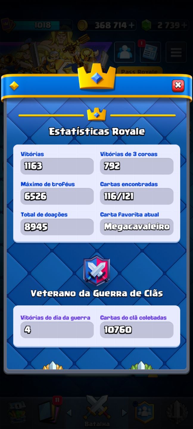 EMBLEMA 7 ANOS DE JOGO | 2.739 GEMAS | 6.526 TROFÉUS | Conta Clash Royale