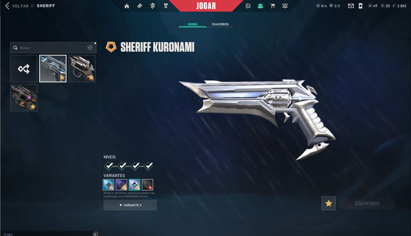 CONTA VALORANT - VARIAS SKINS - RANK GOLD - NVL 266