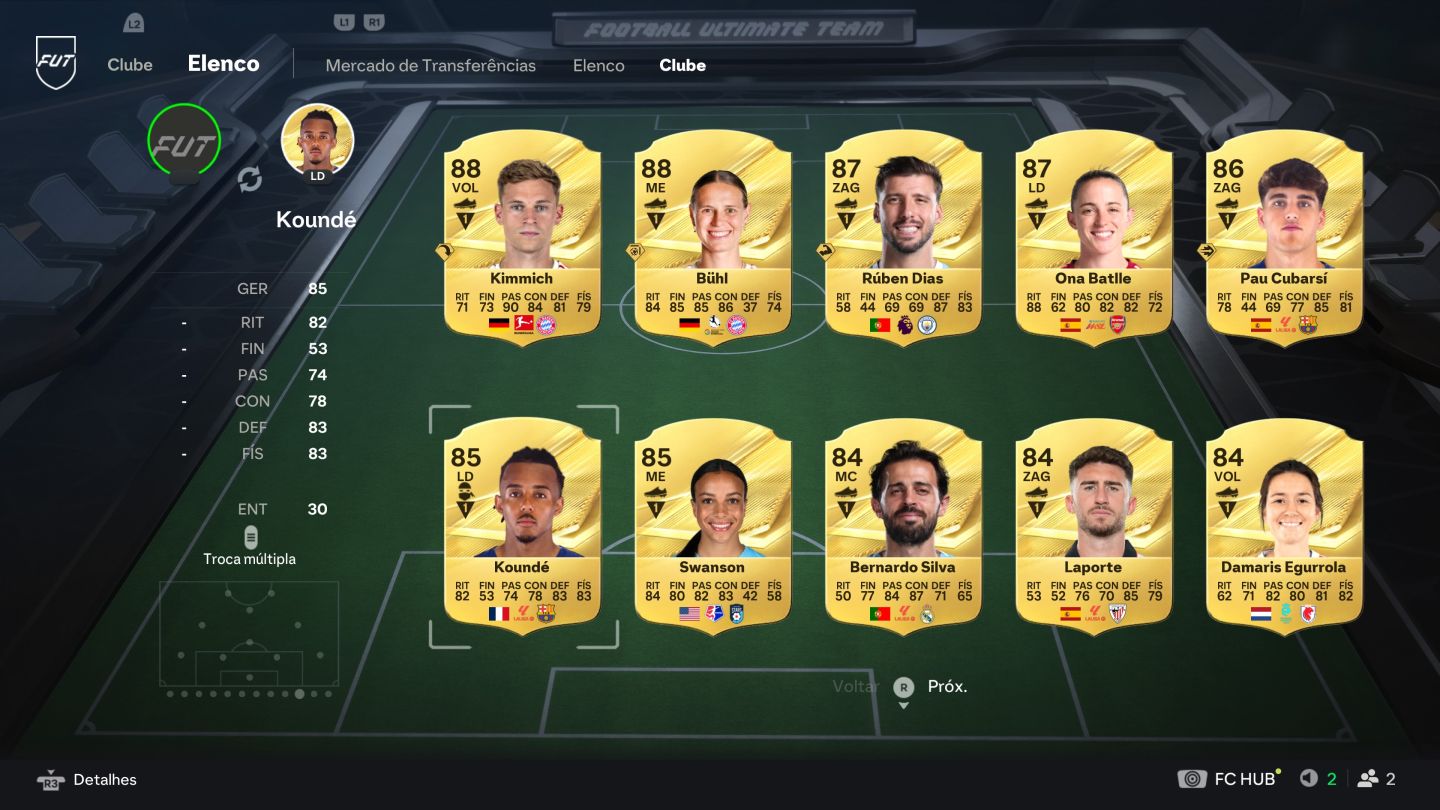 PS5 - CONTA FC 27 | 600K COINS | TIME 85 OVR | PUTELLAS 91 | WEB APP LIBERADO