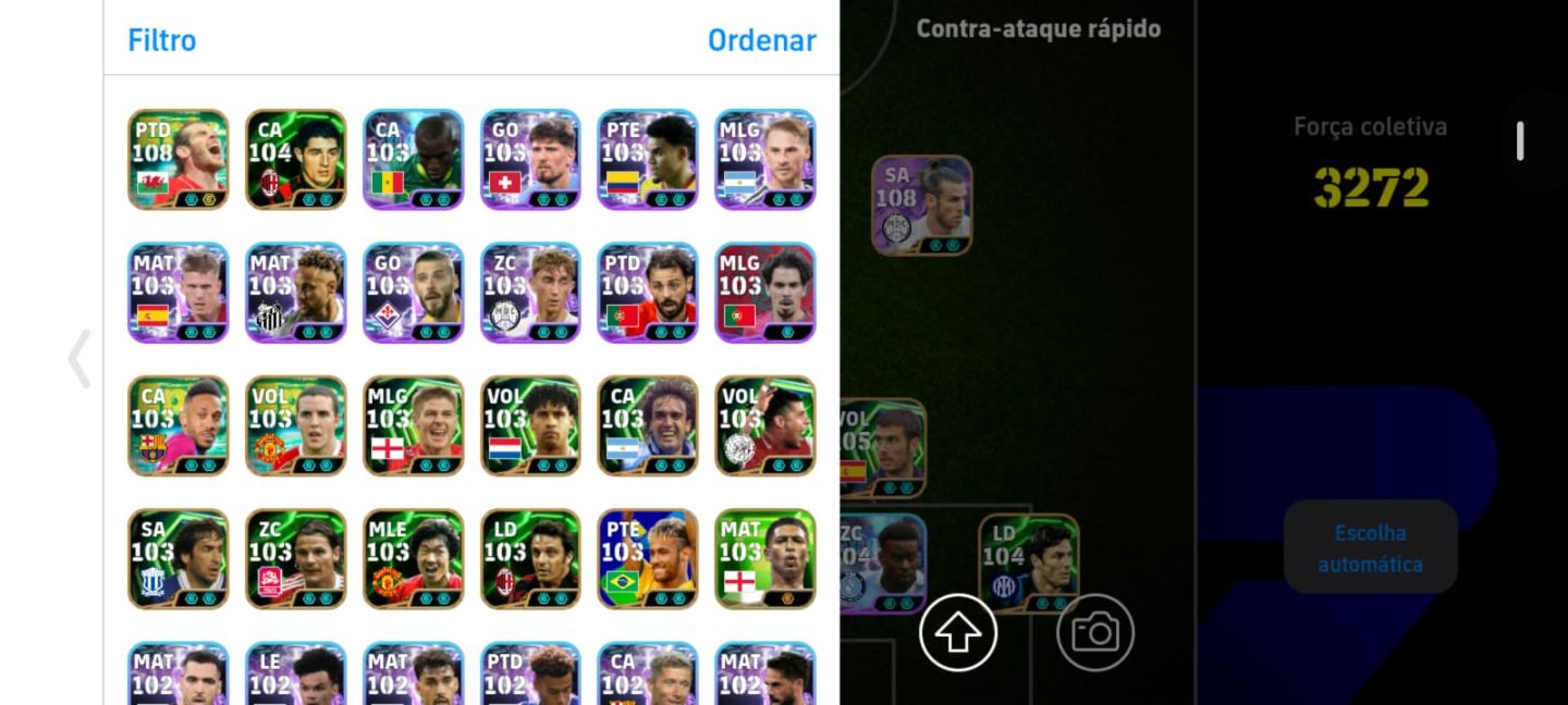 Conta Efootball APELONA/ Hazard 109, Bale 108, Gerd Muller 108 e MAIS JOGADORES