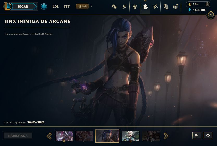 Conta de League of legends Com skins lendárias