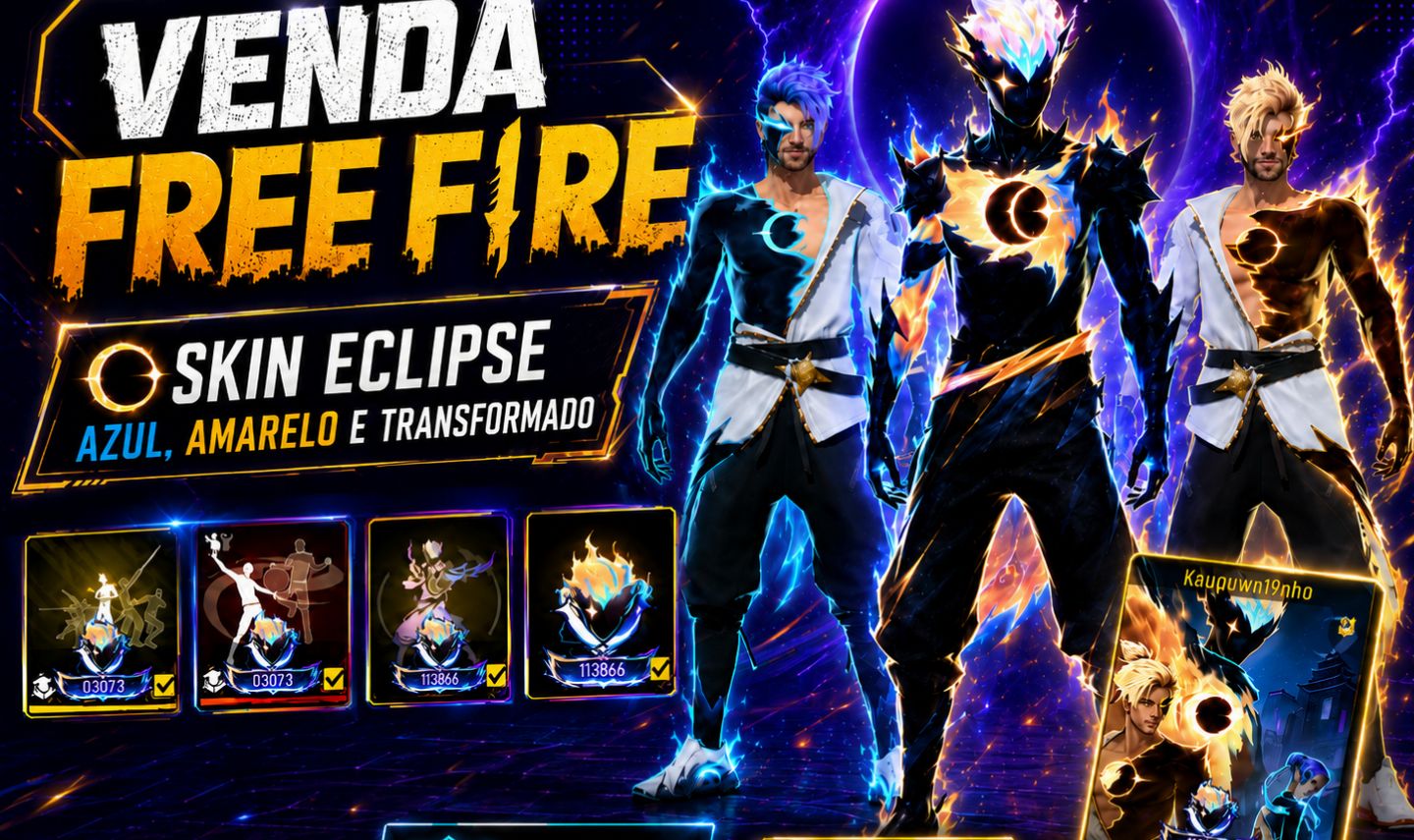 CONTA COM CONJUNTO ECLIPSE - LVL 15 + TROCA NICK