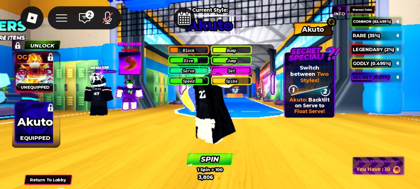Conta de volleyball legends muito boa
