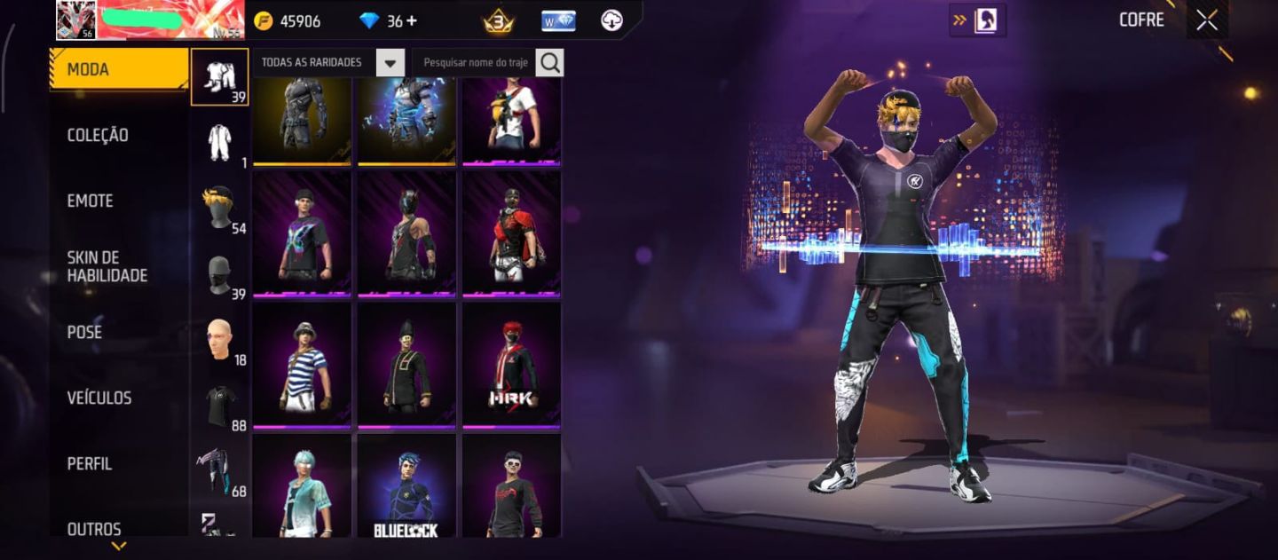 Conta Free Fire com Angelical