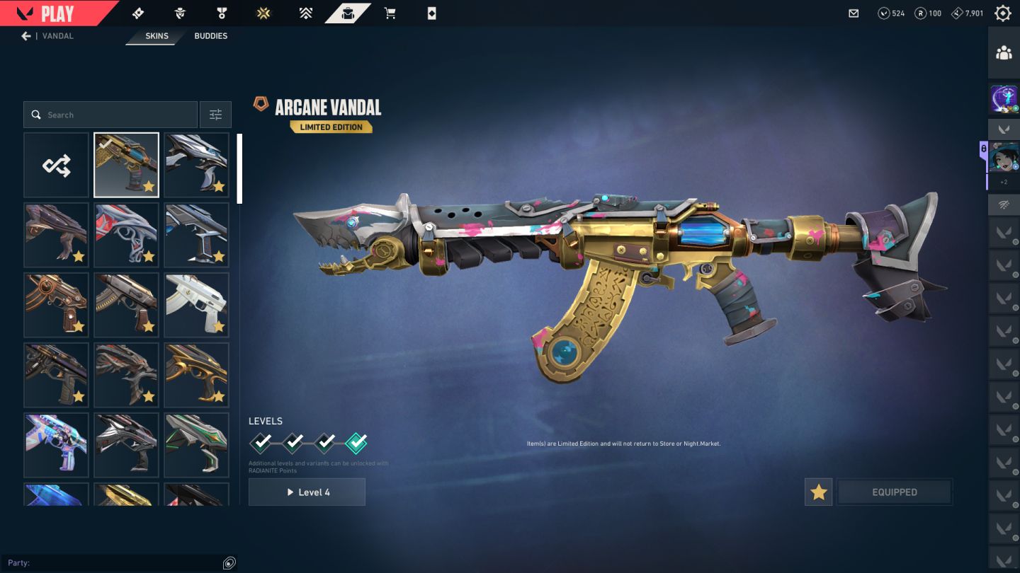 CONTA VALORANT COM PACOTE CHAMPIONS 2024 E ARCANE 2024 - ACOMPANHA SKINS NOVAS