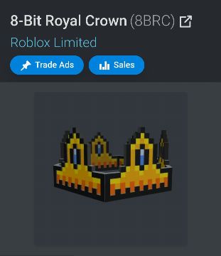 8-Bit Royal Crown (8brc) - Preço - Roblox - Outros jogos Roblox - GGMAX