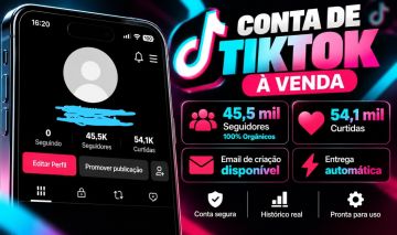 Conta Tiktok 45.5k de seguidores - Seguidores organicos - Email de criação