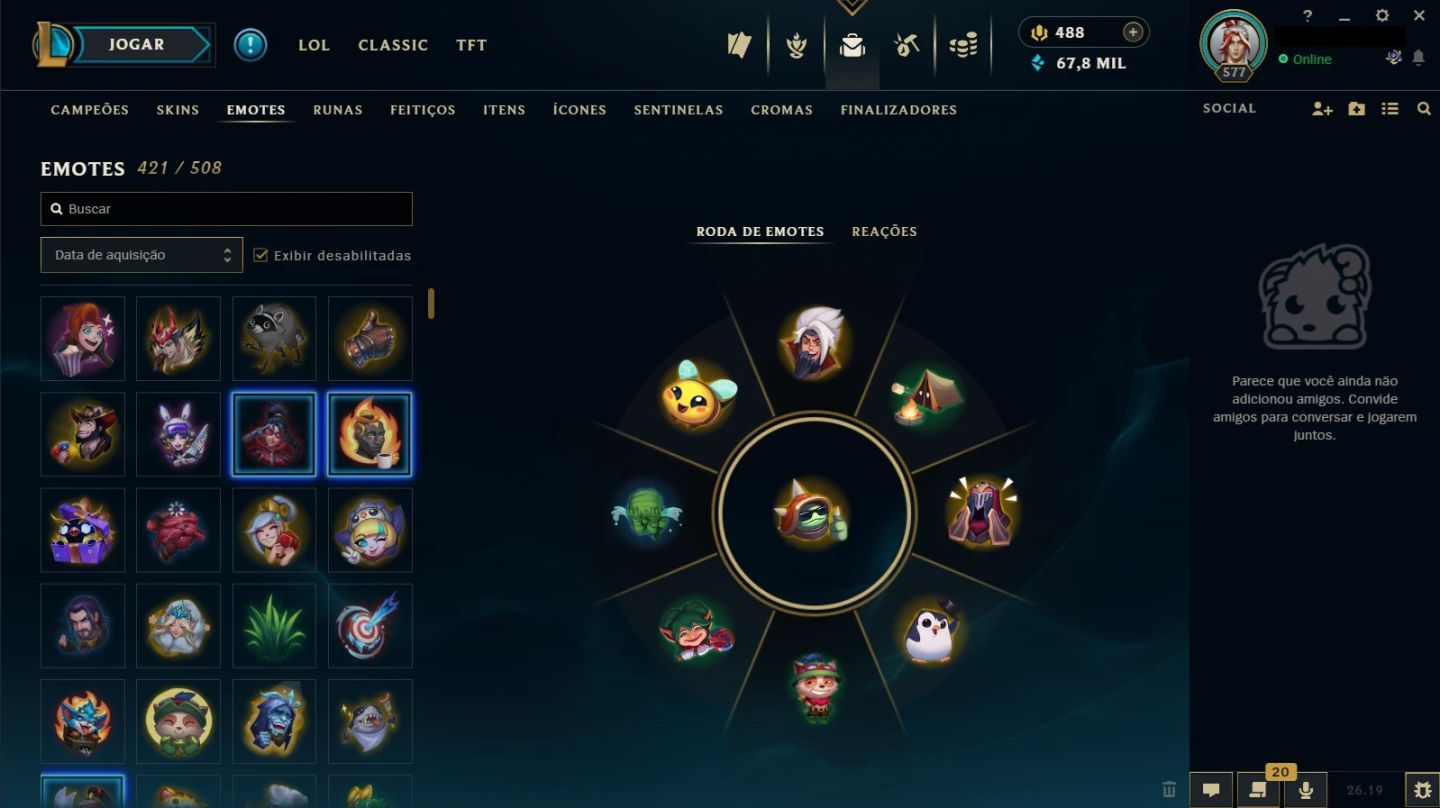 Conta com 501 skins