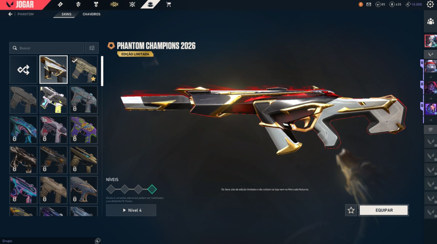 Conta Valorant Elo Plat 2 Cheia de Skins