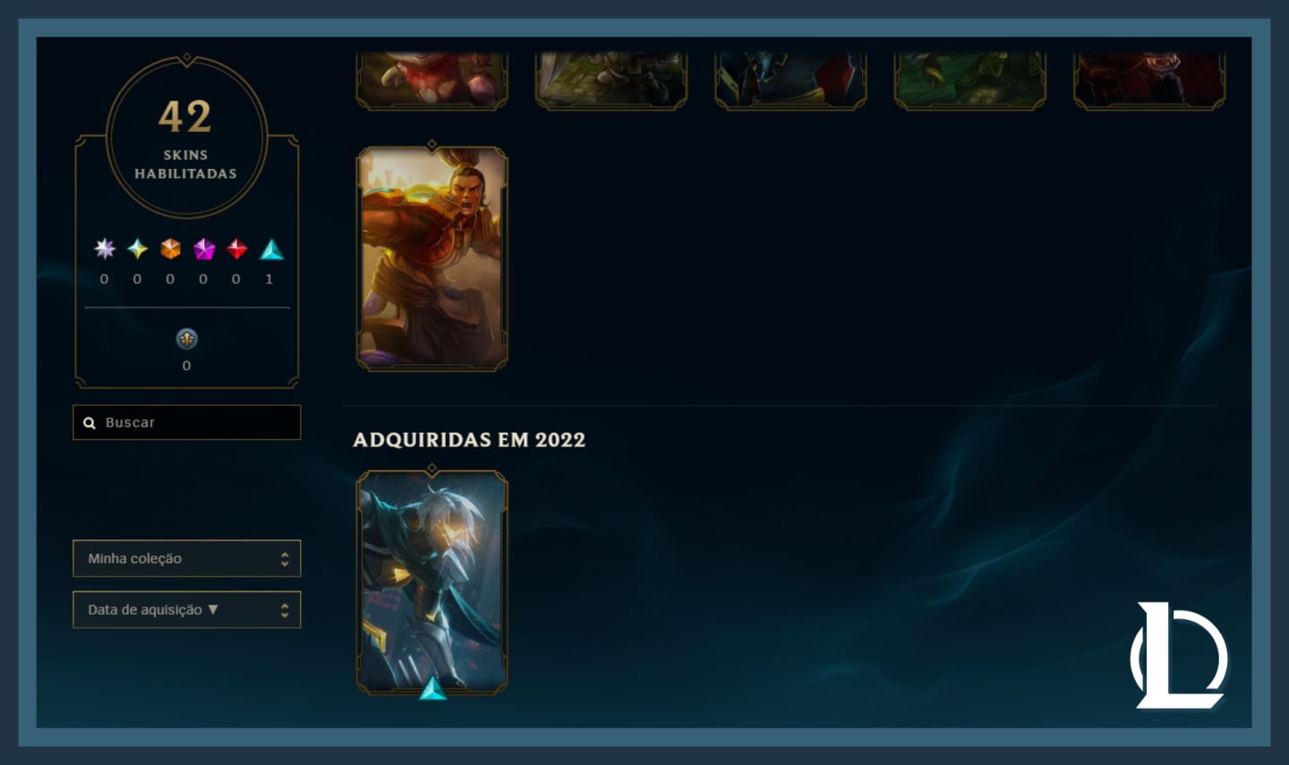 CONTA COM SKIN PROJETO VARUS - LVL 35 PRONTA PARA RANKED!!!