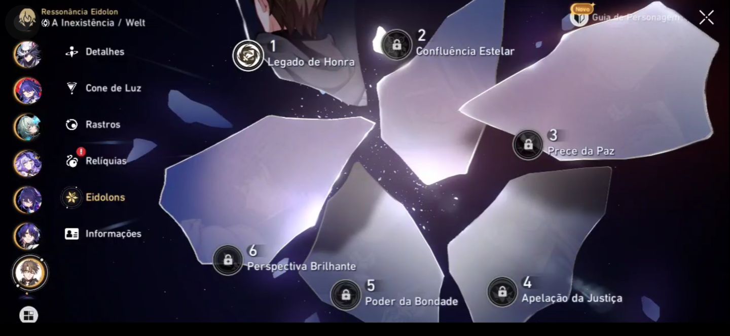 Conta HONKAI STAR RAIL | NÍVEL 70 | VÁRIOS 5 ESTRELAS, CONES E SKINS, ETC.