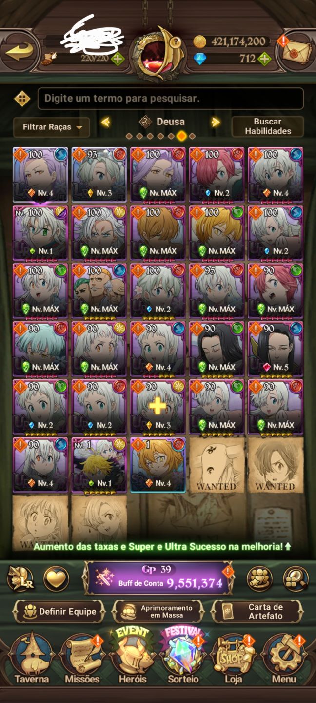 7DS GRAND CROSS, CONTA MAIS DE 9M BOX, EMD GAME