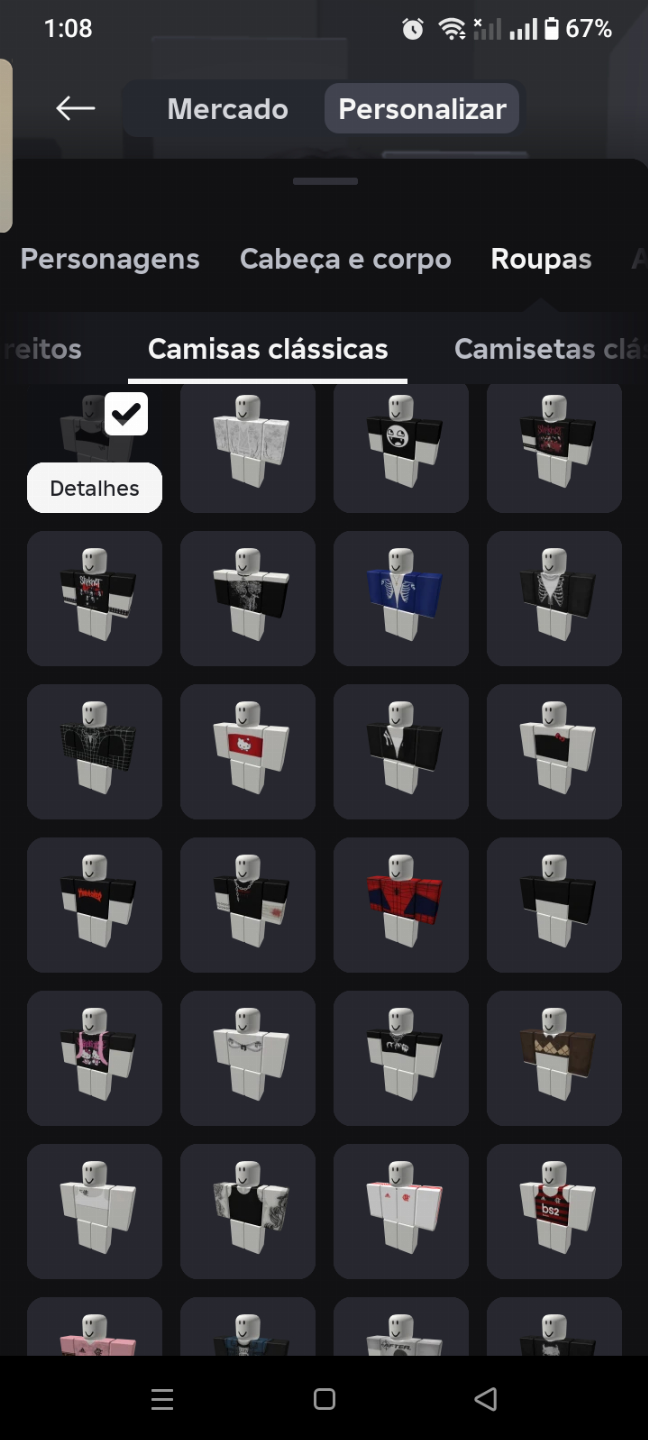 Conta feminina gotica roblox