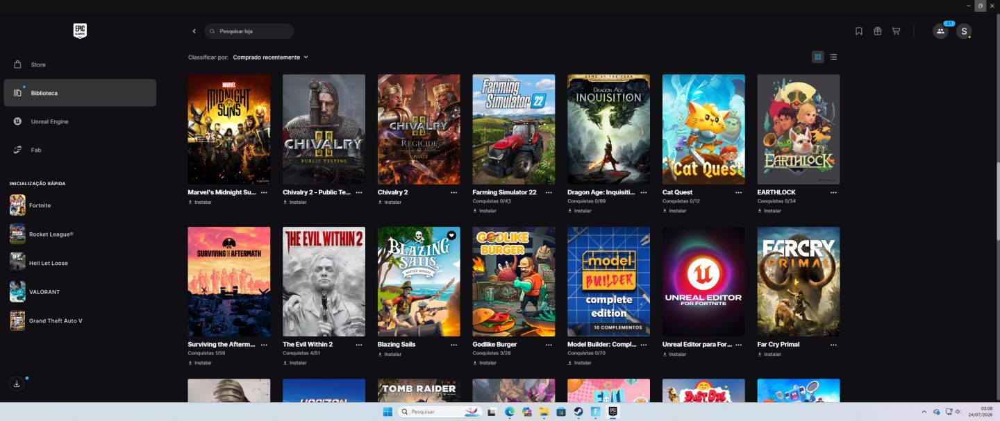 CONTA EPIC GAMES + CONTA FORTNITE RARA + SALVE O MUNDO FUNDADOR+ DIVERSOS JOGOS