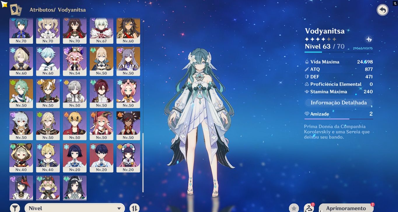 Conta genshin impact + conta de honkai star, rail Ar maximo