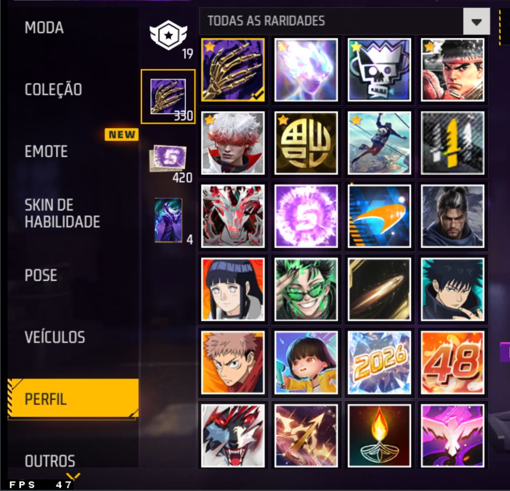 Conta Free Fire muito gemada Prime 6/500 peitas