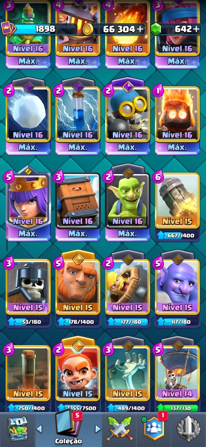 Clash royale conta antiga