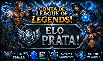 [Entrega Automática]prata 1, UPADA NA MÃO, CONTA LOL Lvl 33, 5K EA, 36 Champ