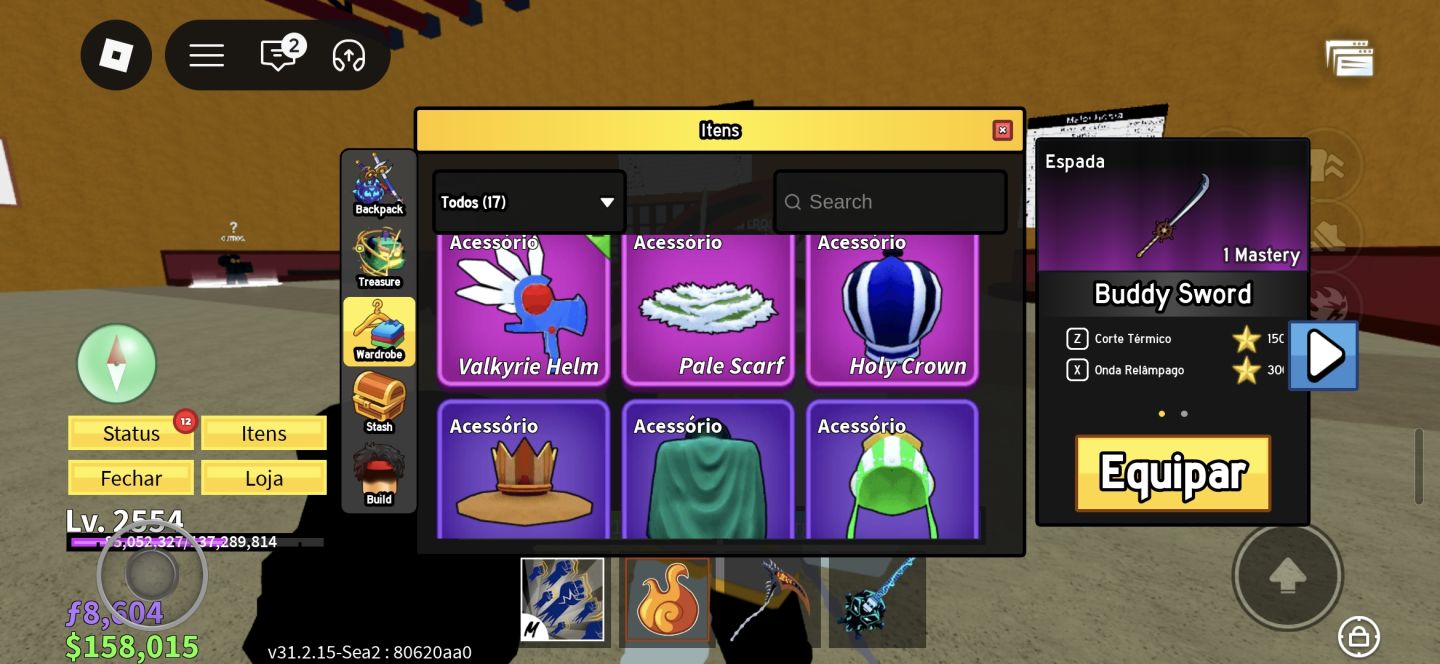 CONTA ROBLOX VOLEYBALL COM ITENS DA SEASON 3 + BLOXFRUITS