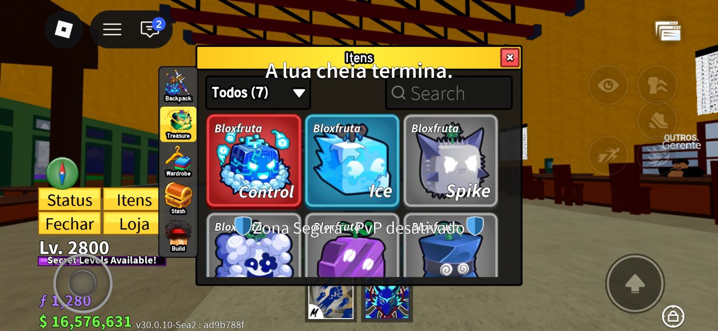 CONTA BLOX FRUIT KITSUNE INGERIDA + CONTROL INV