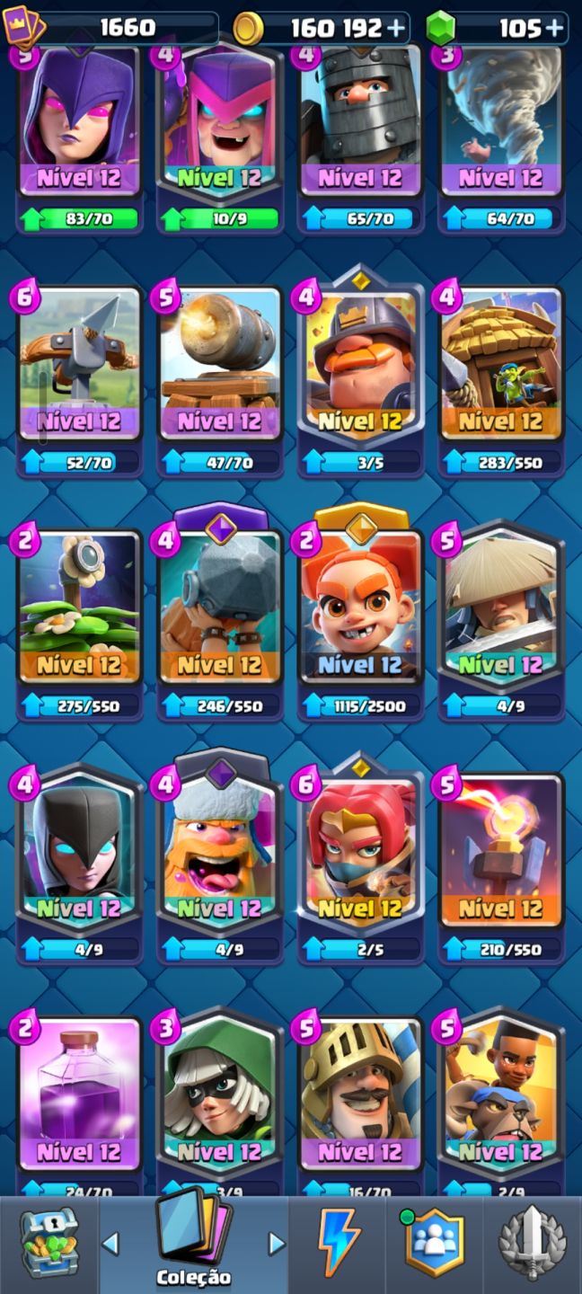 Conta Clash royale de 6 anos, com varias tropas, emotes etc