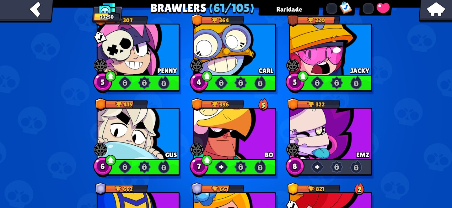 Conta brawl stars com skins mais raras do jogo