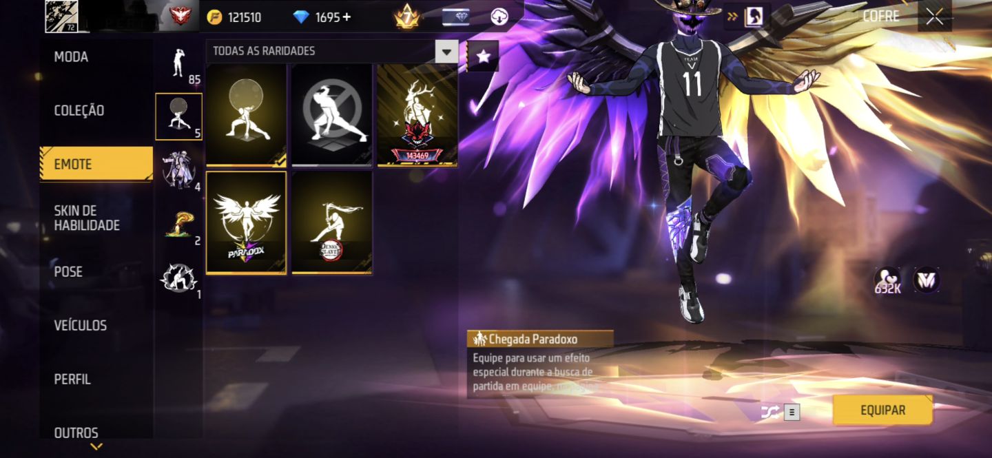 CONTA FREE FIRE RARA PRIME 7 COM 1 e 7 PASSE ANTIGO e+