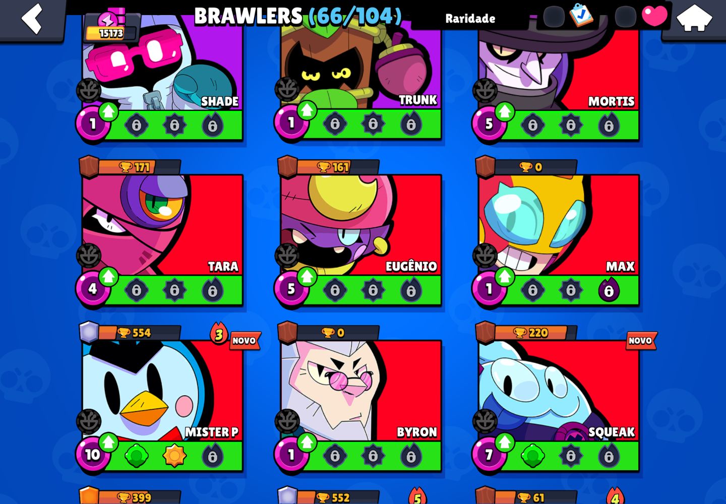 CONTA BRAWL STARS COM PASSE DA TEMPORADA 5 15K 65 SKINS